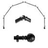 A&F Rod Dcor - Cara 13/16" 6-Sided Bay Window Curtain Rod - Black view 1