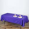 60''x102 Inch Rectangle Tablecloth Polyester Circular Wrinkle Free Table Cloth  Solid Soft Dinner Table Cover for Buffet Table, Wedding, Parties and Dinner - Purple view 1