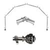 A&F Rod Dcor - Jamila 13/16" 6-Sided Bay Window Curtain Rod - Satin Nickel view 1