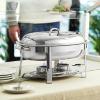 6 Qt. Oval 23 Size Stainless Steel Chrome Accent Chafer Chafing Dish Food warmer buffet set servers and warmers for parties dishes warmers, Silver, (4630246) view 1