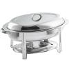 6 Qt. Oval 23 Size Stainless Steel Chrome Accent Chafer Chafing Dish Food warmer buffet set servers and warmers for parties dishes warmers, Silver, (4630246) view 2