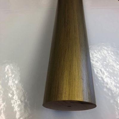 2 Inch Diameter Drapery Wood Smooth Curtain Rod 8 Foot (Gold)