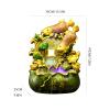Desktop Fountain Waterfall Creative Tabletop Fountain Feng Shui Wealth Lucky Decoration Golden Cornucopia Resin Waterfall Fountain for Office Living Room Decoration Zen Meditation Waterfall view 2