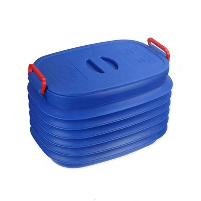 XILIN-1987 Kitchen Trash can Retractable Folding Car Trash Can Large Capacity Trunk Storage Box Outdoor Camping Fishing Bucket Trash Can (Color : Blue)