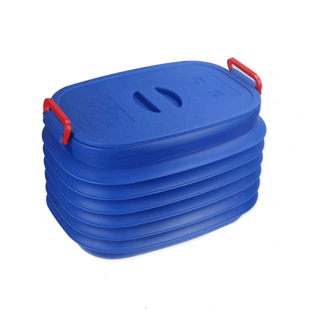 XILIN-1987 Kitchen Trash can Retractable Folding Car Trash Can Large Capacity Trunk Storage Box Outdoor Camping Fishing Bucket Trash Can (Color : Blue)