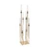 JONJUMP 8 Heads Metal Candelabra Gold Candle Holder Glass Cover Wedding Table Centerpiece Candle Holder Candelabrum Decoration view 1