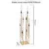 JONJUMP 8 Heads Metal Candelabra Gold Candle Holder Glass Cover Wedding Table Centerpiece Candle Holder Candelabrum Decoration view 2