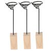 Cabilock 3 Piece Tillandsia Holder Metal and Natural Base Air Plant Stand view 1