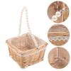 Cabilock 1pc Decorative Rattan Flower Basket Handle Random Style Woven Storage Basket for Home Decor Flower Arrangement and Garden Use view 3