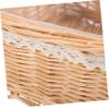 Cabilock 1pc Decorative Rattan Flower Basket Handle Random Style Woven Storage Basket for Home Decor Flower Arrangement and Garden Use view 4