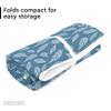 Encasa XO Ironing Mat/Pad (Large 48"x28") with 3mm Padding & Silicone Iron Rest for Steam Pressing on Tabletop or Bed - Heat Resistant, Portable, Quilting & Travel Blanket - Big Leaves Blue view 3