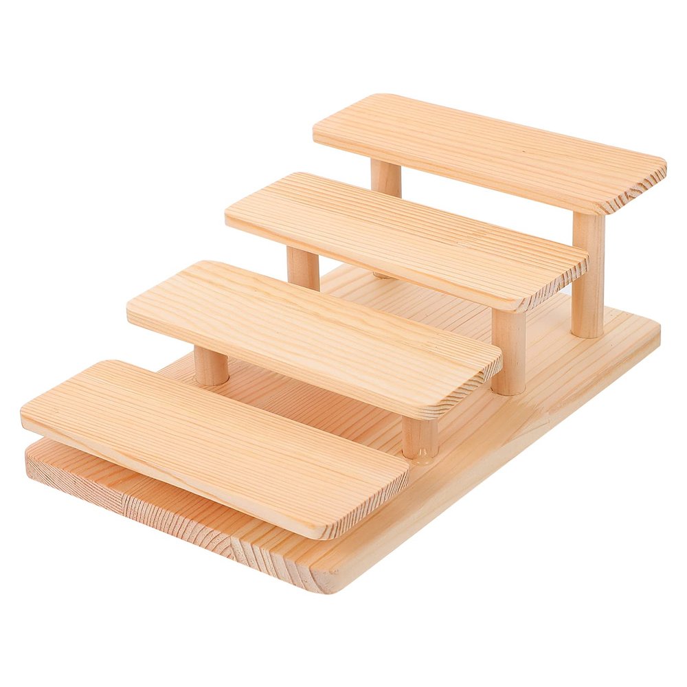 Cabilock 1pc Solid Wood Figurine and Eyewear Display Rack Multi-use Organizer for Sunglasses Eyeglasses and Jewelry for Home and Retail Showcases