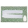 Encasa XO Ironing Mat/Pad (Large 48"x28") with 3mm Padding & Silicone Iron Rest for Steam Pressing on Tabletop or Bed - Heat Resistant, Portable, Quilting & Travel Blanket - Big Leaves Green view 1