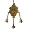 BHARAT HAAT Brass Wall Hanging Ganesh with Diya and Bell Beautiful Design Showpiece Medium Size Traditional Ganesha Ganpati Bappa Carving Work Decor Handicraft Art (3.8 x 3 x 12 inch, Yellow) view 3
