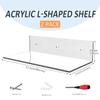 Sezanrpt 12 Inches Acrylic Wall Shelves 2 Pack, Floating Shelf for Wall Mounting, Acrylic Display Ledges for Funko Pop Figures, Home Dcor, Living Room, Gaming Room, Plants(12 inch, Clear) view 3