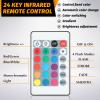 Honoson 3.94 Inch Wooden Light Stand Base Colorful LED Lights Display Base with Remote Control for Selenite Tower 3D Laser Crystal Glass Resin Art (6 Pieces) view 4