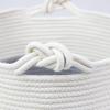 Casaphoria Woven Cotton Rope Basket with Handle for Bedroom,Round Storage Basket for Bathroom,Large Blanket Basket for Living Room,Tall Laundry Hamper Woven for Laundry,Light Gray view 3