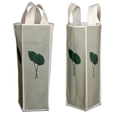 Bonamaison Digitally Printed 50% Cotton - 50% Polyester Wine Bag, Bottle Bag, Wine Bottle Covers, Wine Holder Bag, Size: 31 x 9 cm, Multicolor, Digitally Printed Cotton - Polyester Wine Bag