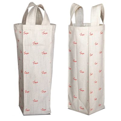 Bonamaison Digitally Printed 50% Cotton - 50% Polyester Wine Bag, Bottle Bag, Wine Bottle Covers, Wine Holder Bag, Size: 31 x 9 cm, Multicolor, Digitally Printed Cotton - Polyester Wine Bag
