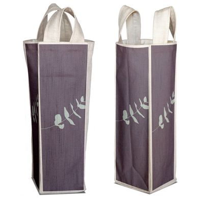 Bonamaison Digitally Printed 50% Cotton - 50% Polyester Wine Bag, Bottle Bag, Wine Bottle Covers, Wine Holder Bag, Size: 31 x 9 cm, Multicolor, Digitally Printed Cotton - Polyester Wine Bag