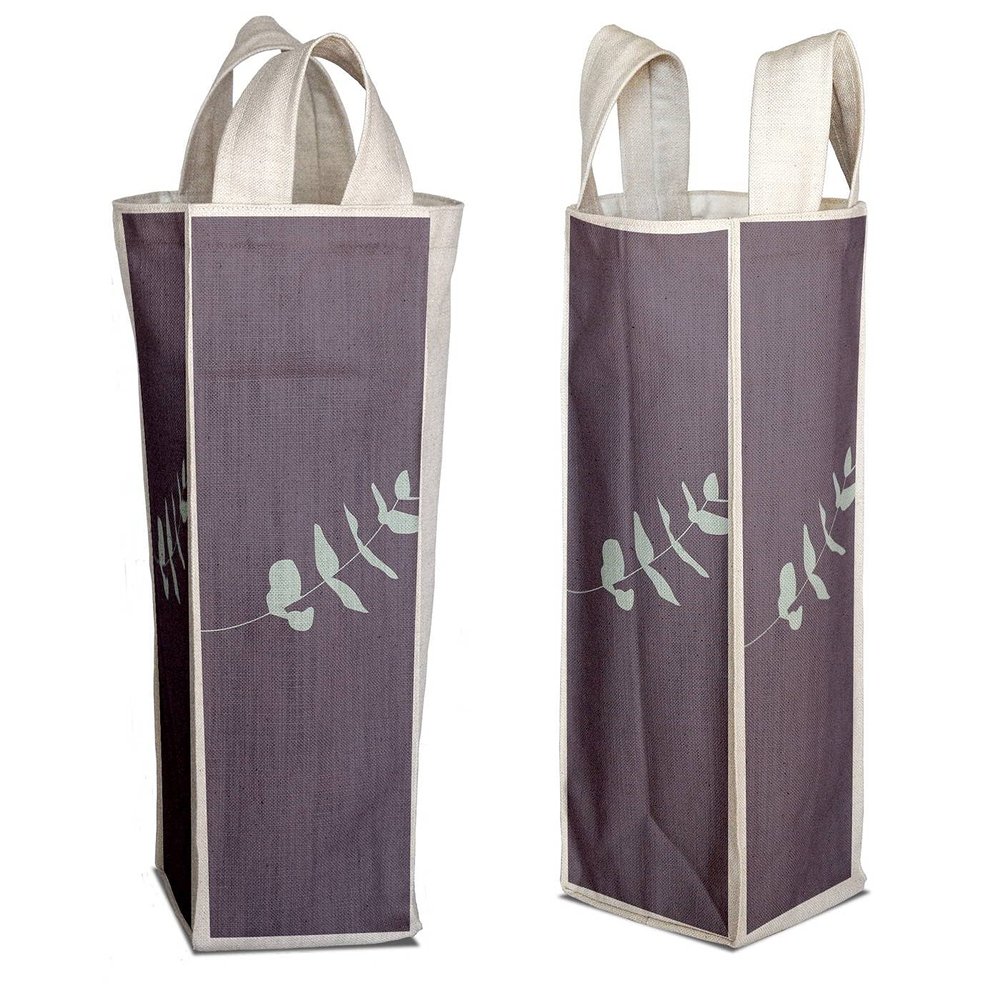 Bonamaison Digitally Printed 50% Cotton - 50% Polyester Wine Bag, Bottle Bag, Wine Bottle Covers, Wine Holder Bag, Size: 31 x 9 cm, Multicolor, Digitally Printed Cotton - Polyester Wine Bag