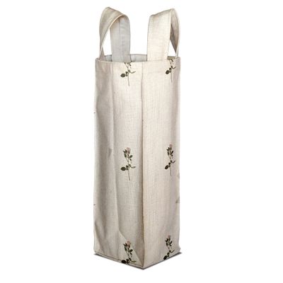 Bonamaison Digitally Printed 50% Cotton - 50% Polyester Wine Bag, Bottle Bag, Wine Bottle Covers, Wine Holder Bag, Size: 31 x 9 cm, Multicolor, Digitally Printed Cotton - Polyester Wine Bag