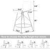 annjoe Swivel Bar Stools Metal Counter Height Stools Plastic Seat Chairs Set of 4 for Indoor Outdoor Home Kitchen Business (26" Black) view 2