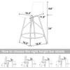 annjoe Swivel Bar Stools Metal Counter Height Stools Plastic Seat Chairs Set of 4 for Indoor Outdoor Home Kitchen Business (24" Black) view 2