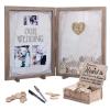 Y&K Homish Guest Book for Wedding Alternative Rustic Wedding Decorations for Reception Wedding Signs Guest Book with Pen Disply Wedding Picture Frame view 1