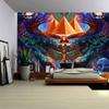 Aidatain Egyptian Mythology Pyramid of Horus Eyes Fantasy Mushroom Plant Flannel Tapestry - Large Size 80x60 Inches for Bedroom & Living Room view 2