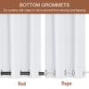 RYB HOME 2 Panels Outdoor Weighted Curtains, Blackout Waterproof Curtains 100% Privacy Thermal Insulating Drapes for Arbor Terrace Porch, Grayish White, Wide 52 x Long 108 inches view 3