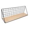 Hemoton Decorative Shelving Floating Wall Shelves Metal Wire Hanging Rustic Storage Rack Organizer for Bedroom Bedside Kitchen Bathroom Living Room 45x16x13cm Wall Mounted Shelves view 1