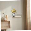 Hemoton Decorative Shelving Floating Wall Shelves Metal Wire Hanging Rustic Storage Rack Organizer for Bedroom Bedside Kitchen Bathroom Living Room 45x16x13cm Wall Mounted Shelves view 2