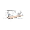 Hemoton Decorative Shelving Floating Wall Shelves Metal Wire Hanging Rustic Storage Rack Organizer for Bedroom Bedside Kitchen Bathroom Living Room 45x16x13cm Wall Mounted Shelves view 3