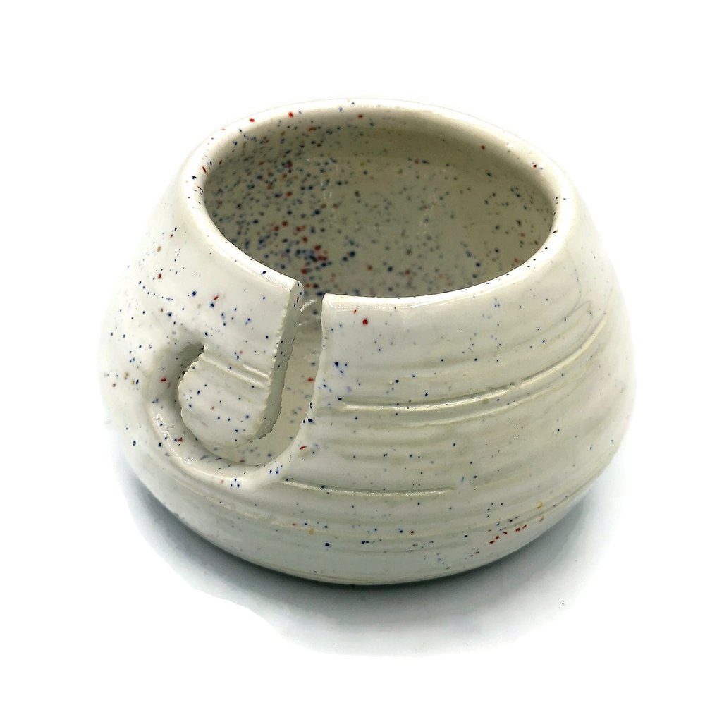 Handmade Ceramic Yarn Bowl for Knitters