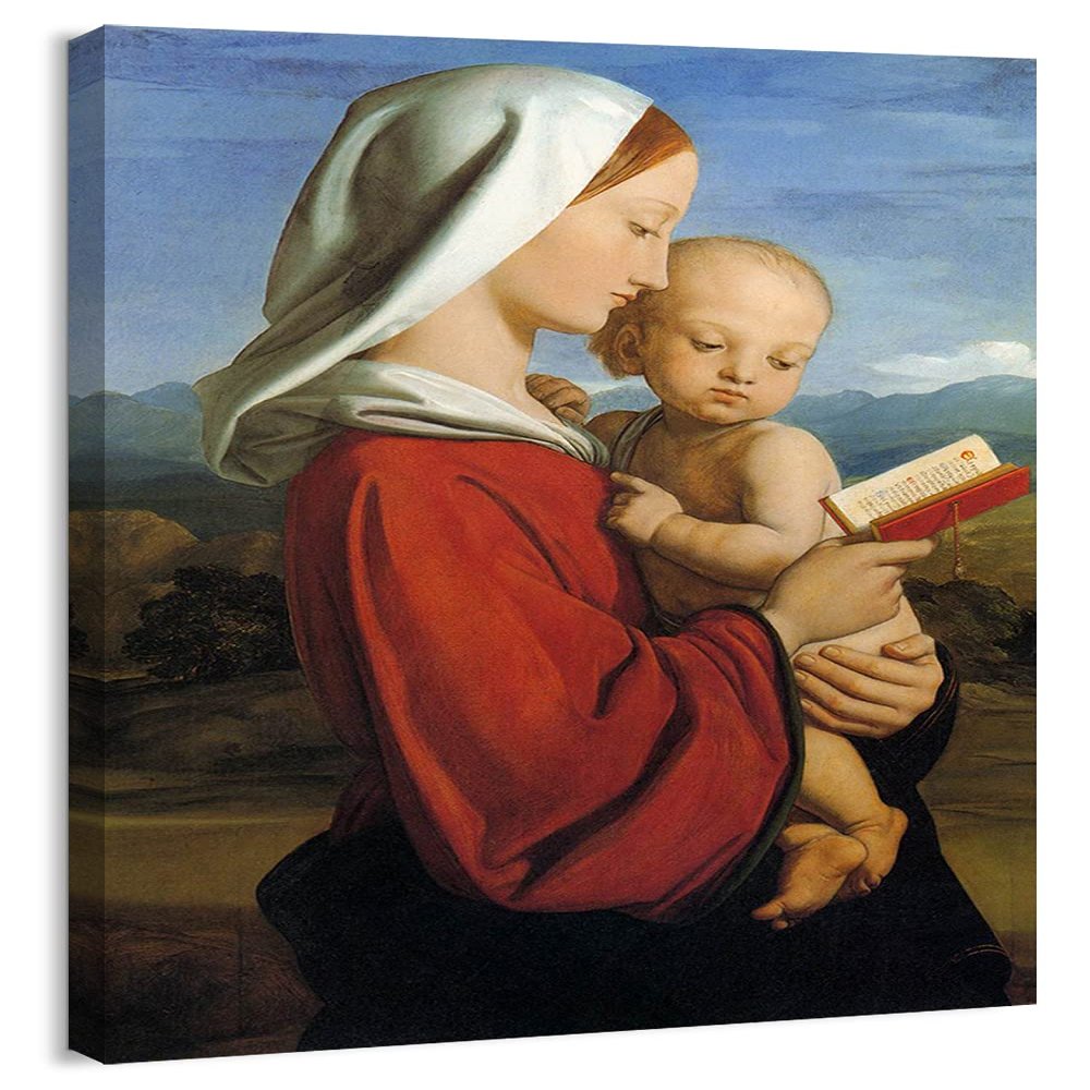 artprints1stop Canvas Print Wall Art - The Virgin and Child, 1845 by William Dyce - 24x36 inches