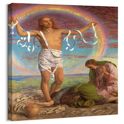 Canvas Print Wall Art - Christ and The Two Marys by William Holman Hunt - 24x36 inches