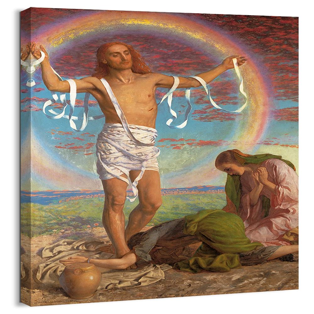 Canvas Print Wall Art - Christ and The Two Marys by William Holman Hunt - 24x36 inches