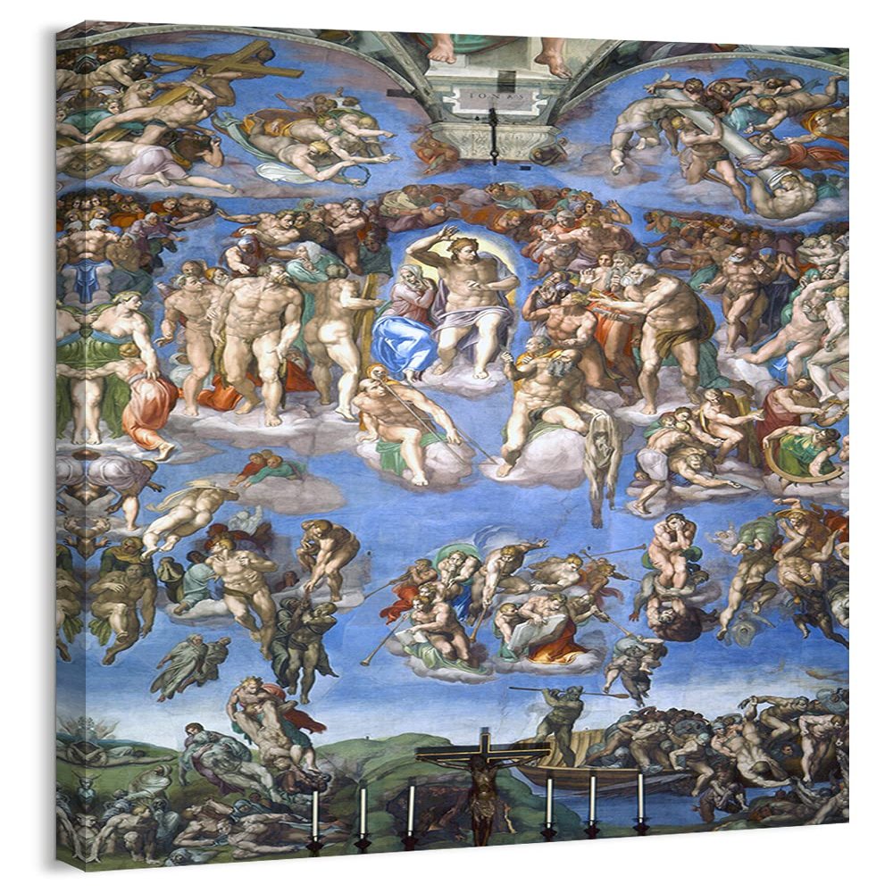 artprints1stop Canvas Print Wall Art - The Last Judgment by Michelangelo - 24x36 inches