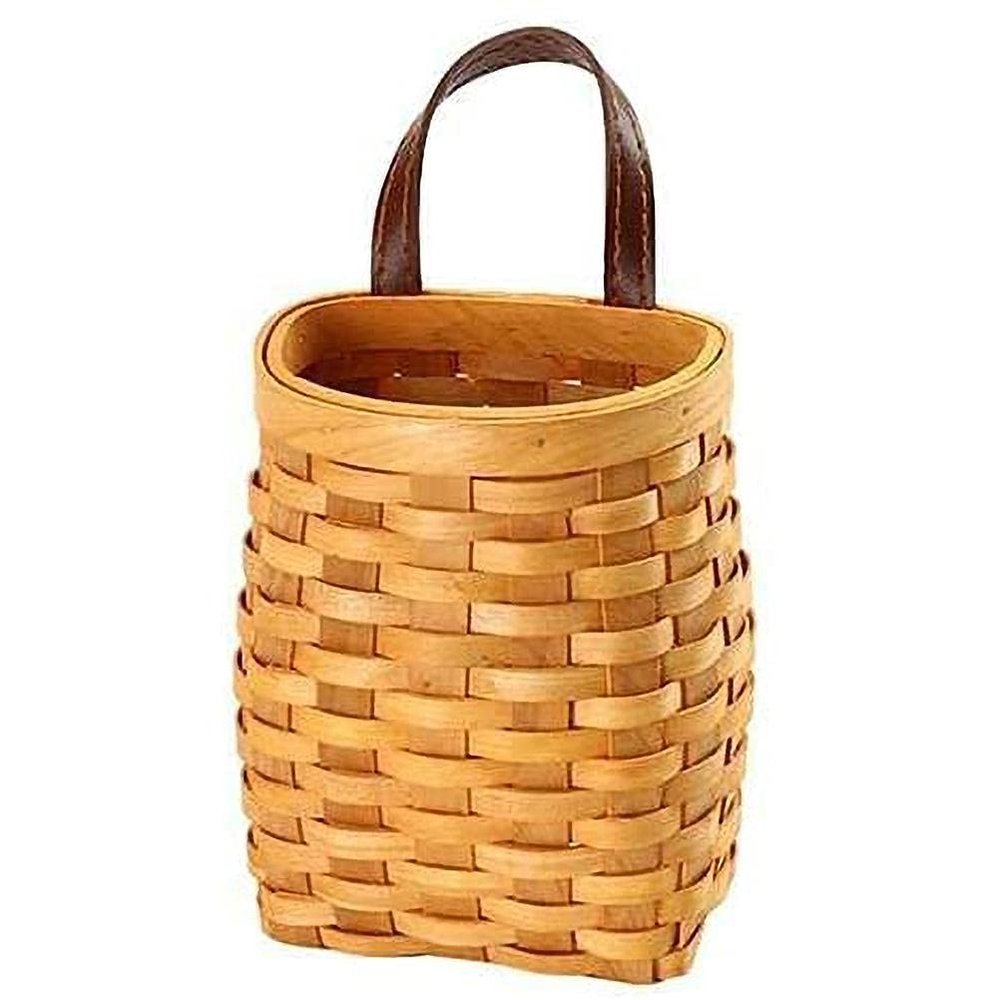 Handmade Woven Hanging Basket,Wall Hanging Flower Basket Organizer Fruit Vegetable Toys Rattan Box Home Decoration Style 2