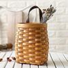 Handmade Woven Hanging Basket,Wall Hanging Flower Basket Organizer Fruit Vegetable Toys Rattan Box Home Decoration Style 2 view 4