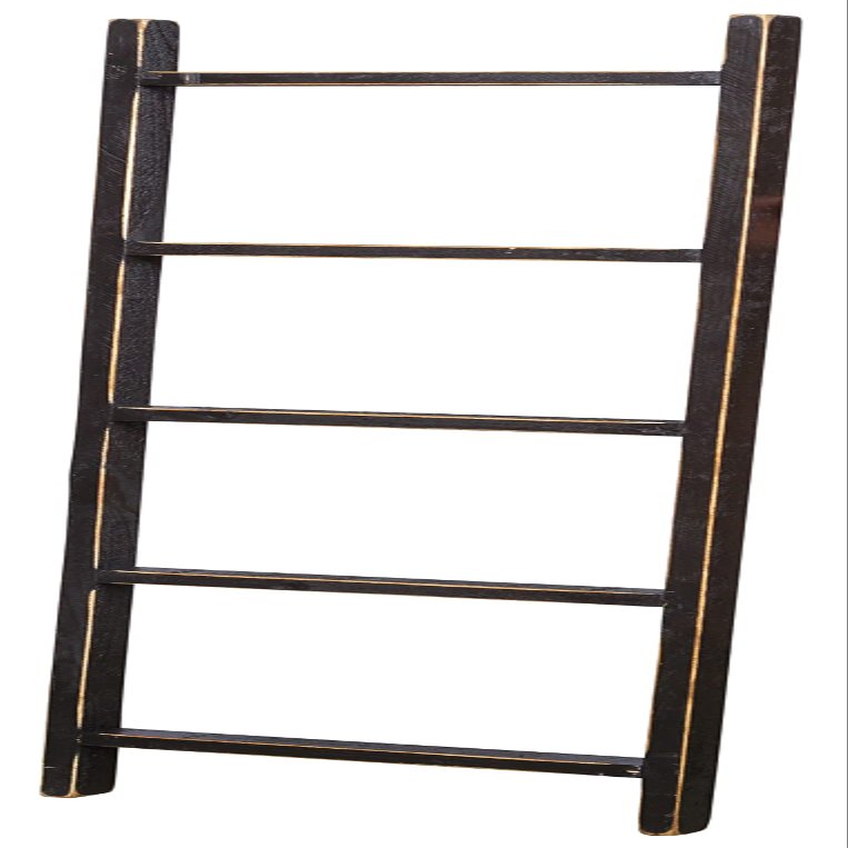 Furniture Barn USA Country-Style 5' Decorative Ladder, Black