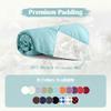puredown Soft Feather Down Throw Blanket Lightweight Packable Couch Throw for Indoor and Outdoor Use, Throw 50"X70", Teal Blue view 3