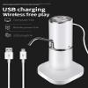 Water Pump Dispenser Water Bottle Pump Mini Bottled Water Electric Pump USB Charging Automatic Portable Bottle Switch Base Gold view 2