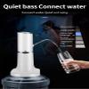 Water Pump Dispenser Water Bottle Pump Mini Bottled Water Electric Pump USB Charging Automatic Portable Bottle Switch Base Gold view 4
