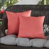 Greendale Home Fashions Outdoor 17-inch Square Decorative Throw Pillow, 2-Pack, Dusk Pink view 2