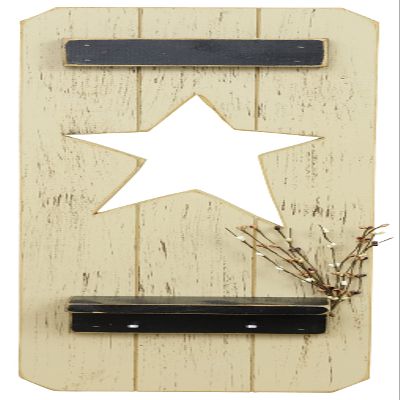 Furniture Barn USA Country-Style Star Shutter, Whole Wheat Beige