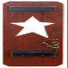 Furniture Barn USA Country-Style Star Shutter, Burgundy view 1