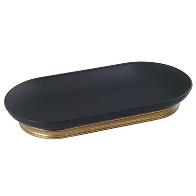 Avanti Linens - Vanity Tray, Guest Bathroom Essentials, Modern Home Decor (Memphis Collection, Black)