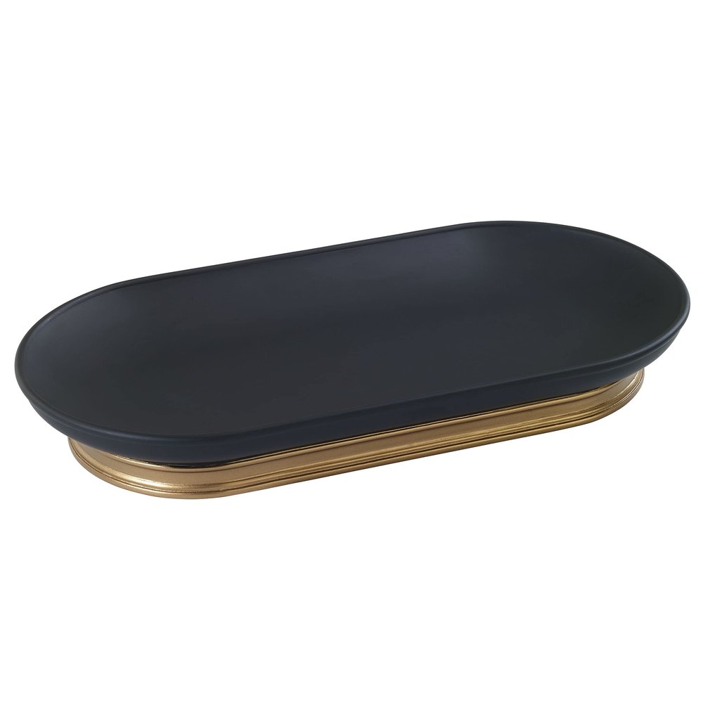 Avanti Linens - Vanity Tray, Guest Bathroom Essentials, Modern Home Decor (Memphis Collection, Black)